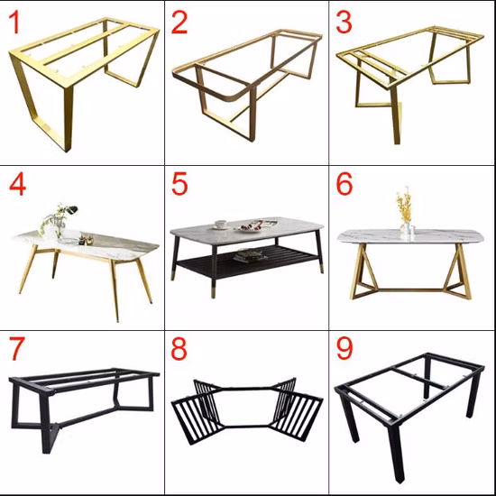 Base per tavolino da caffè in acciaio inossidabile per mobili commerciali OEM